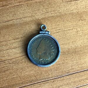 1895 Indian Head Penny and Sterling Silver Pendant